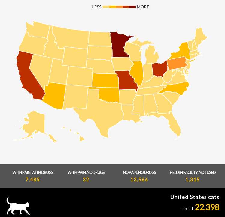 Which States Use the Most Cats in Testing?