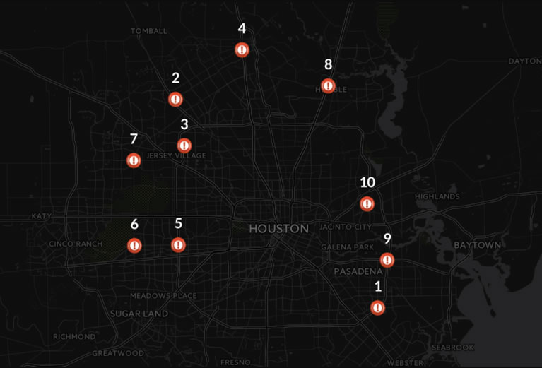 Dangerous Intersections in Houston