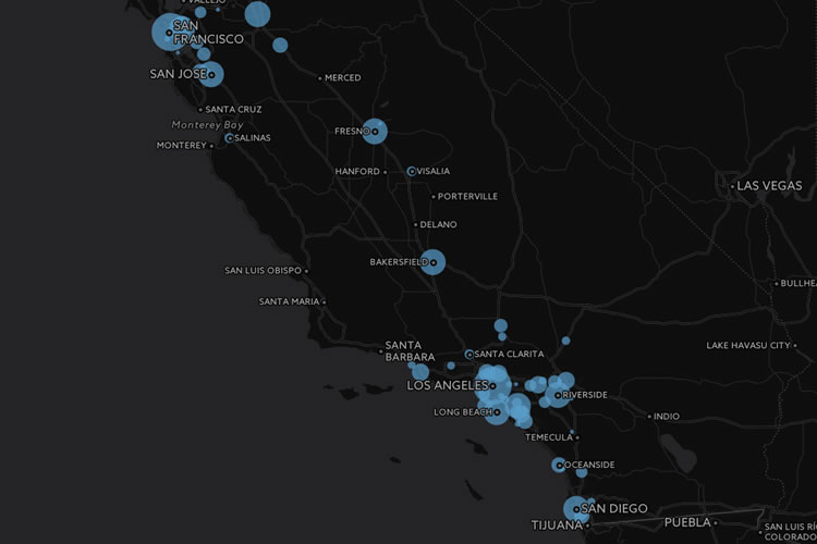 Interactive Map of Police Forces in California - Safer America