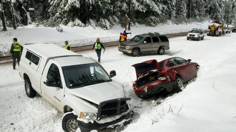 snow car accident