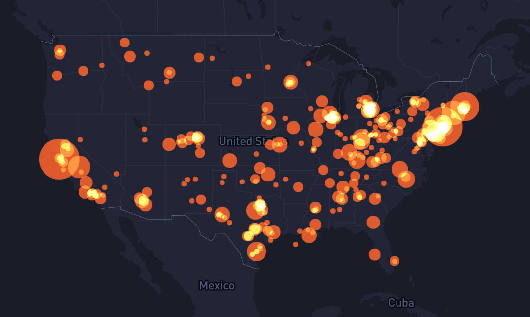 Pipeline Explosions Map